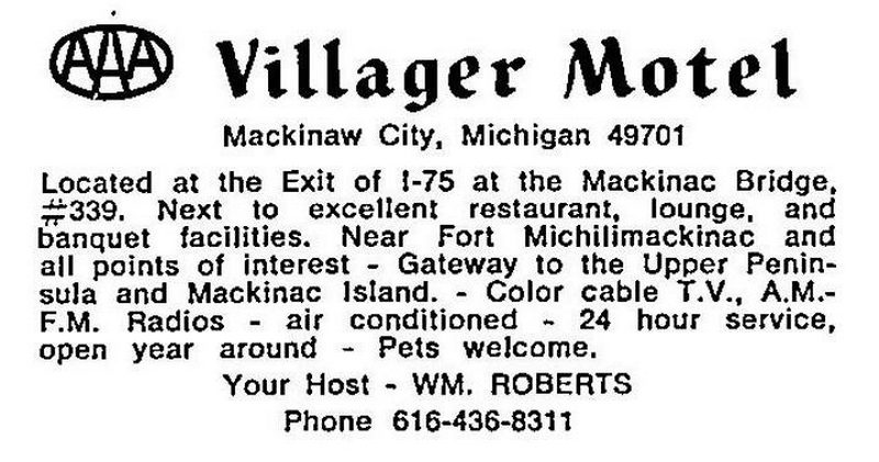 Villager Motel (Econo Lodge, Knights Inn) - Vintage Postcard